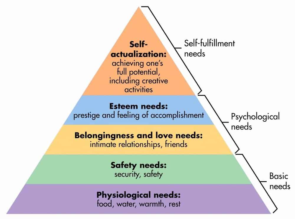 Meeting the basic needs leads to higher level functioning and satisfaction.