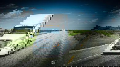 Navistar truck on highway