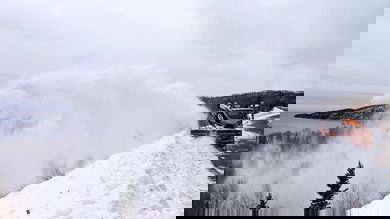 Snow plow on Minnesota highway.