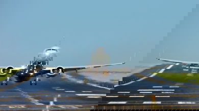 American Airlines jet taking off