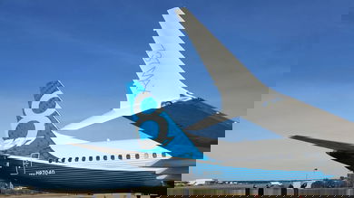 Back half of a Boeing 737 MAX