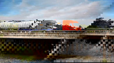 Schneider ISO tanker on overpass