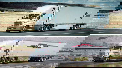 Tractor-trailers of Celadon Group and Pam Transport