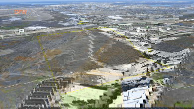 Large parcel next to airport where logistics park will be built.