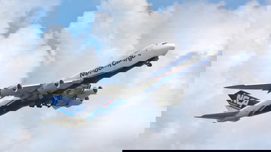 NCA 747 freighter taking off