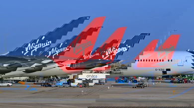 Red aircraft tails for Virgin Atlantic