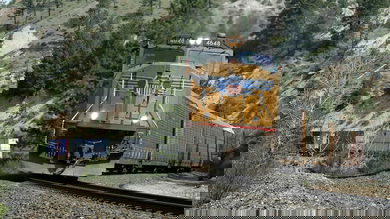 A photograph of a train.