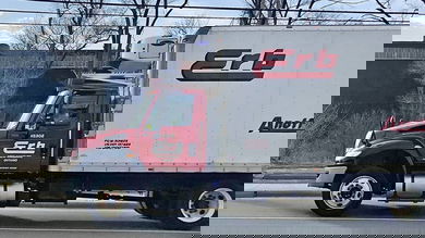 A straight truck of Canadian carrier Erb in Toronto, Canada on Thursday.