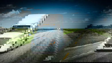 International truck on highway