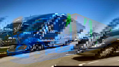 A tractor-trailer of Energy Transportation Group