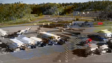 Aerial of Traton Group trucks