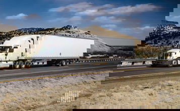 Truck on road