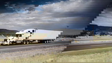 Unidentified truck on highway