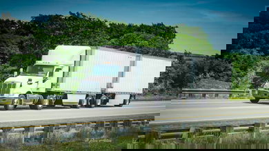 Unidentified LTL rig on highway