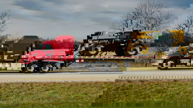 A tractor-trailer E.W. Wylie, a subsidiary Daseke, which was targeted in a cyberattack. A ransomware group claimed responsibility.