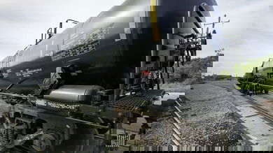 A photograph of a tank car.