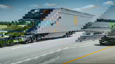 UPS truck stock images