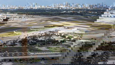 Aerial view of Miami International Airport.