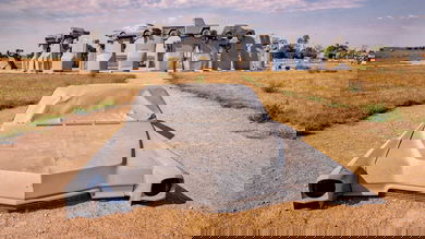 "Carhenge" roadside attraction in Alliance, Nebraska.