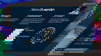 A screen from a live demonstration of the document analysis platform ThoughtTrace