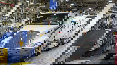 Day cabs roll off Peterbilt assembly line in Denton, Texas
