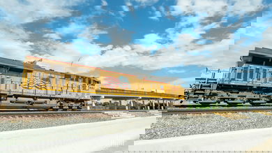 A photograph of a Union Pacific locomotive.