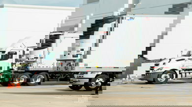 Refrigerated trailers at a warehouse