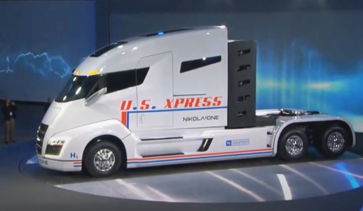 The Nikola One fuel cell prototype from 2016.