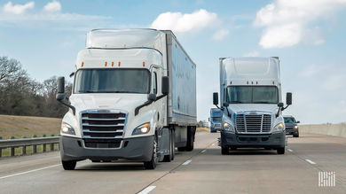 Trucks on the highway