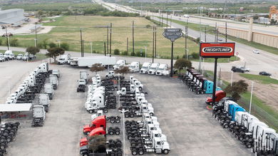 Overhead view of Doggett Freightliner dealership