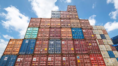 Stack of shipping containers