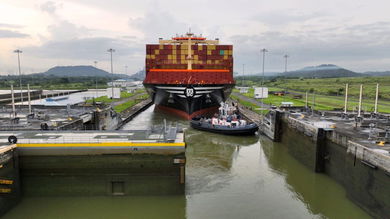 Ship in the Panama Canal