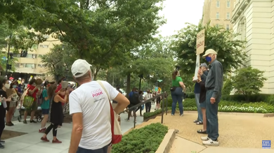 Protest at DeJoy House