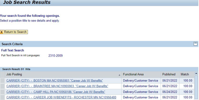 postal career job openings