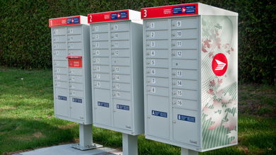Canada Post community letter boxes.