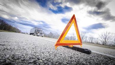 Roadside warning triangle