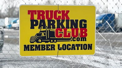 Truck Parking Club sign